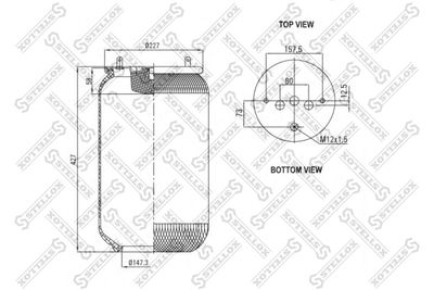 Bellow, air suspension STELLOX 90-61990-SX