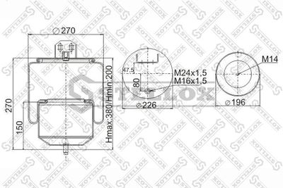 Bellow, air suspension STELLOX 90-78041-SX