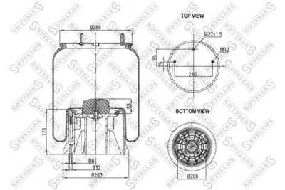 Bellow, air suspension STELLOX 90-92924-SX