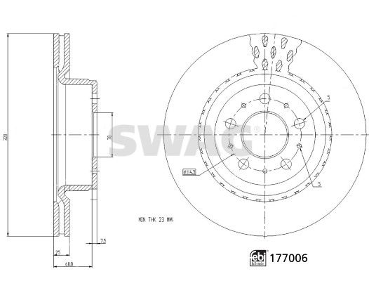 SWAG 33 10 7345 Brake Disc