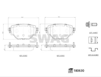 Brake Pad Set, disc brake SWAG 33 10 7799