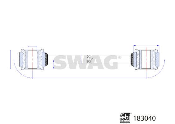 SWAG 33 10 8800 Link/Coupling Rod, stabiliser bar