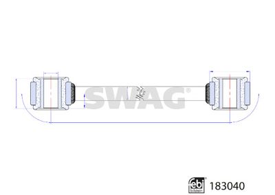 Link/Coupling Rod, stabiliser bar SWAG 33 10 8800