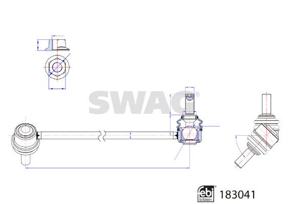SWAG 33 10 8801 Link/Coupling Rod, stabiliser bar