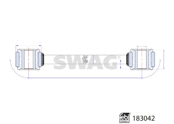 SWAG 33 10 8802 Link/Coupling Rod, stabiliser bar