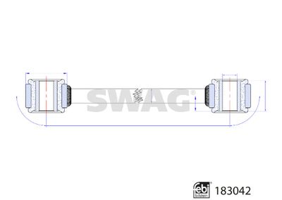 Link/Coupling Rod, stabiliser bar SWAG 33 10 8802