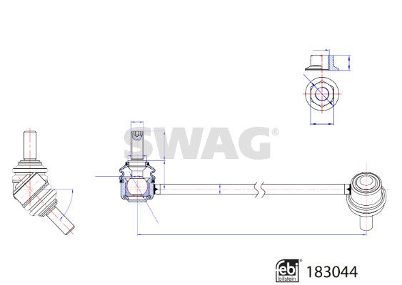 SWAG 33 10 8803 Link/Coupling Rod, stabiliser bar