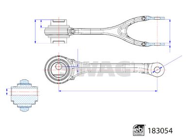 Control/Trailing Arm, wheel suspension SWAG 33 10 8810
