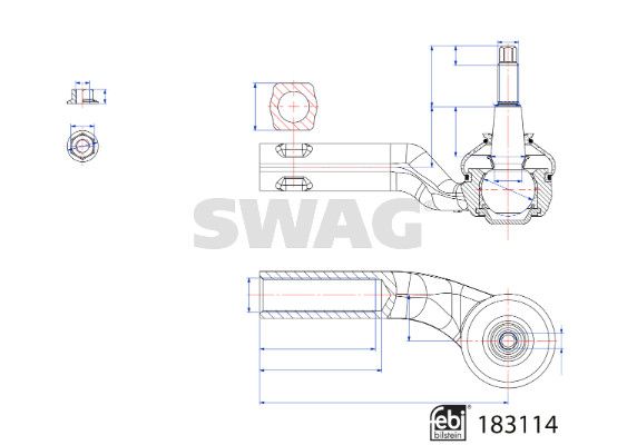 SWAG 33 10 8837 Tie Rod End