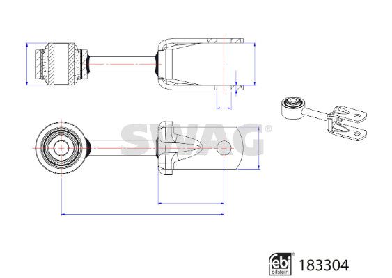 SWAG 33 10 8904 Link/Coupling Rod, stabiliser bar