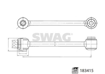 Link/Coupling Rod, stabiliser bar SWAG 33 10 8954