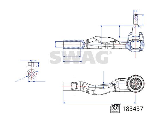 SWAG 33 10 8966 Tie Rod End