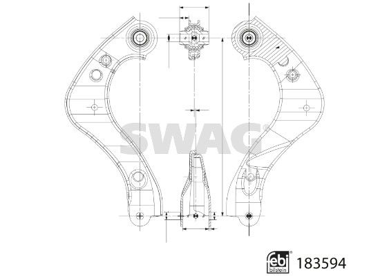 SWAG 33 10 9061 Control/Trailing Arm, wheel suspension