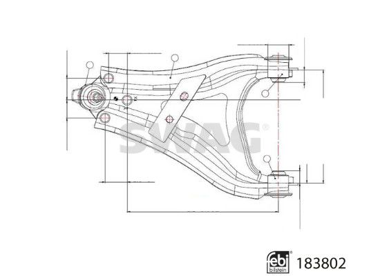 SWAG 33 10 9218 Control/Trailing Arm, wheel suspension