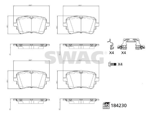 SWAG 33 10 9320 Brake Pad Set, disc brake