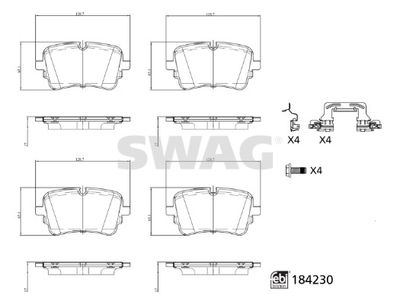 Brake Pad Set, disc brake SWAG 33 10 9320