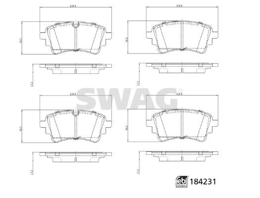 SWAG 33 10 9321 Brake Pad Set, disc brake