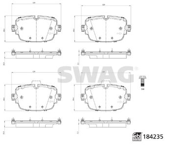 Brake Pad Set, disc brake SWAG 33 10 9325