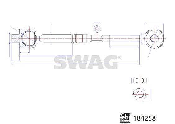 SWAG 33 10 9334 Inner Tie Rod