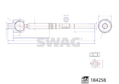 Inner Tie Rod SWAG 33 10 9334