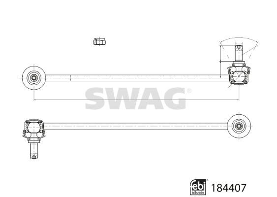SWAG 33 10 9364 Link/Coupling Rod, stabiliser bar