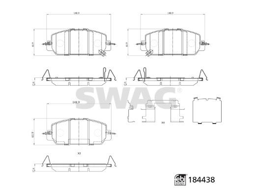 SWAG 33 10 9372 Brake Pad Set, disc brake