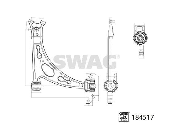 SWAG 33 10 9416 Control/Trailing Arm, wheel suspension