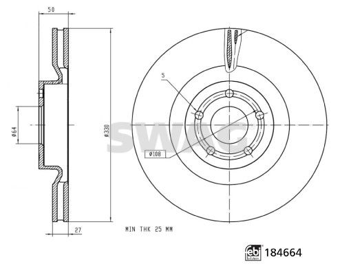 SWAG 33 10 9493 Brake Disc