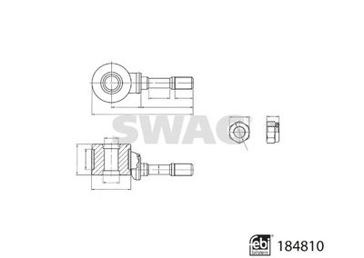 Link/Coupling Rod, stabiliser bar SWAG 33 10 9580