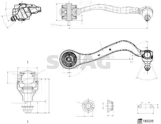 SWAG 33 10 9965 Control/Trailing Arm, wheel suspension