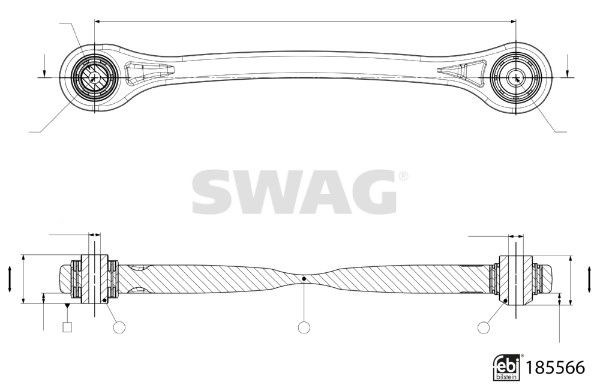 SWAG 33 10 9977 Control/Trailing Arm, wheel suspension