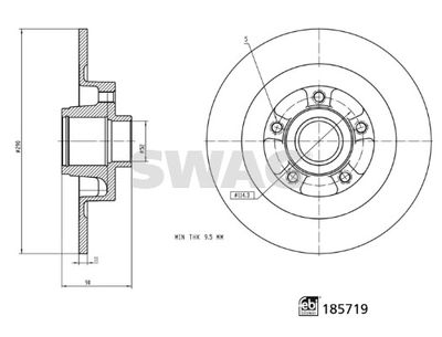 Brake Disc SWAG 33 11 0036