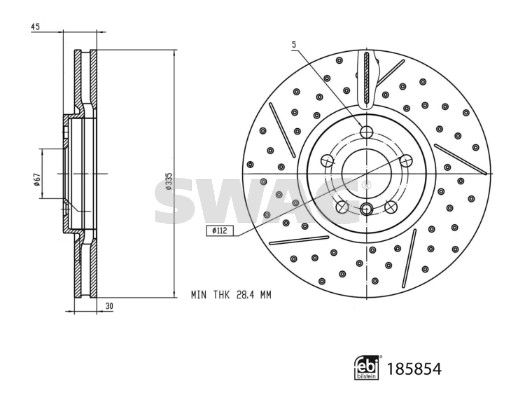 SWAG 33 11 0123 Brake Disc