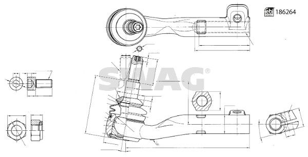 SWAG 33 11 0333 Tie Rod End
