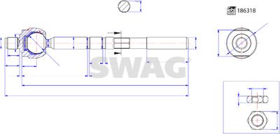 Inner Tie Rod SWAG 33 11 0355
