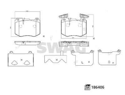Brake Pad Set, disc brake SWAG 33 11 0391