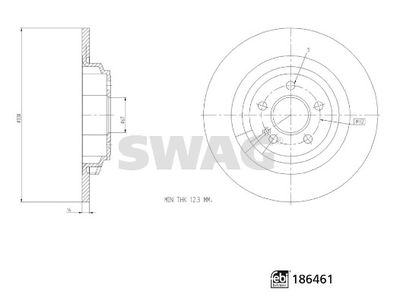 Brake Disc SWAG 33 11 0406