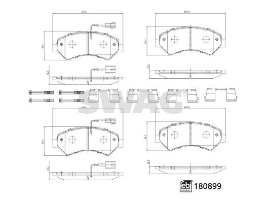 SWAG 33 10 7998 Brake Pad Set, disc brake