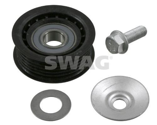 SWAG 57 92 2383 Deflection/Guide Pulley, V-ribbed belt