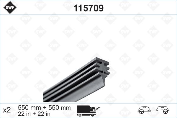 SWF 115709 Wiper Blade Rubber