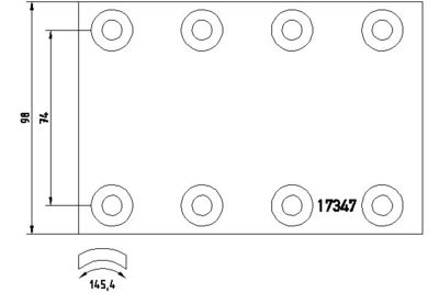 Brake Lining Kit, drum brake TEXTAR 1734704