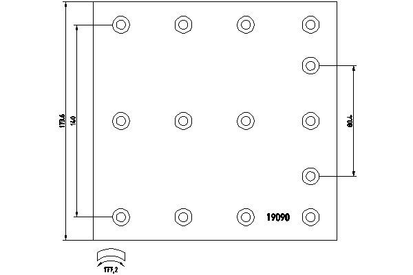 TEXTAR 1909002 Brake Lining Kit, drum brake
