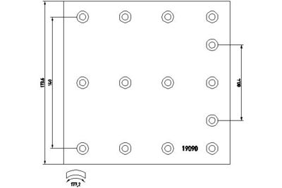 Brake Lining Kit, drum brake TEXTAR 1909007