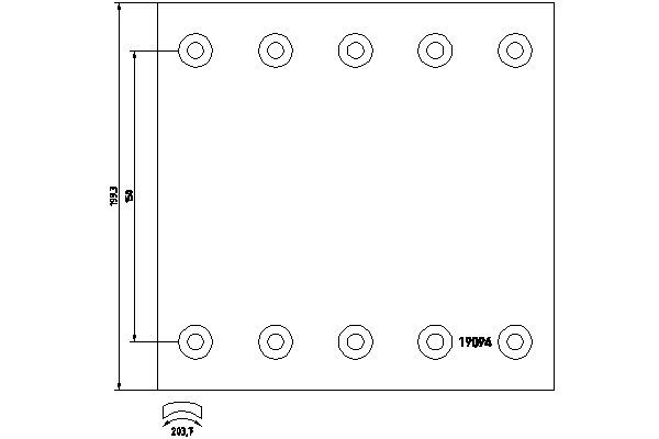TEXTAR 1909439 Brake Lining Kit, drum brake