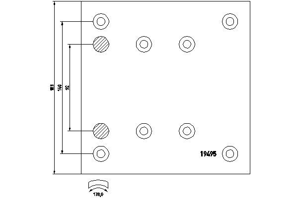 TEXTAR 1949502 Brake Lining Kit, drum brake