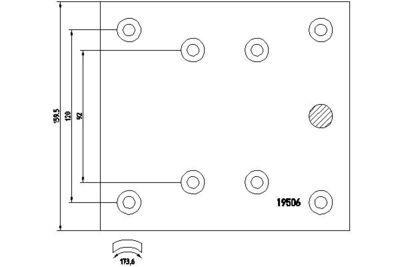 Brake Lining Kit, drum brake TEXTAR 1950608