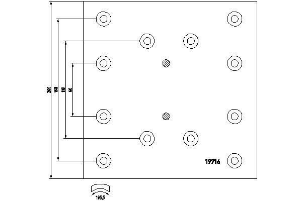TEXTAR 1971601 Brake Lining Kit, drum brake