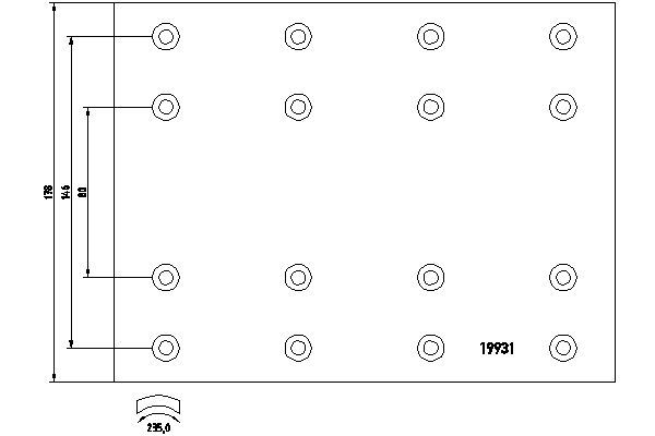 TEXTAR 1993101 Brake Lining Kit, drum brake