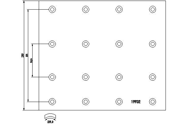TEXTAR 1993201 Brake Lining Kit, drum brake