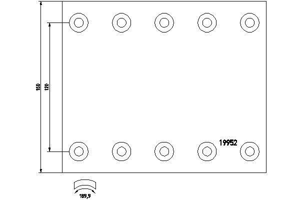 TEXTAR 1995201 Brake Lining Kit, drum brake